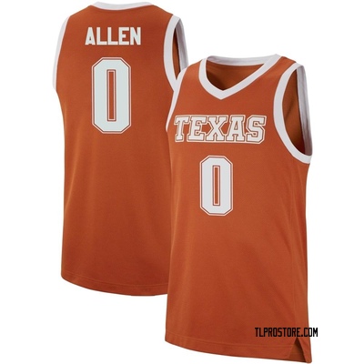 Top Players College Basketball Jerseys Men's #0 Timmy Allen Jersey Texas Longhorns Cream Retro